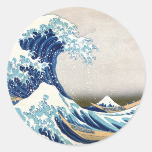 Adesivo 北 斎 Onda do Excelente Fora de Kanagawa Hokusai Fin