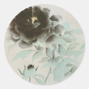 Adesivo 牡 丹, 速 水 舟 Peony, Gyoshu, Arte japonesa