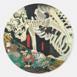 Adesivo 相馬の古内裏, esqueleto do 国芳 manipulado