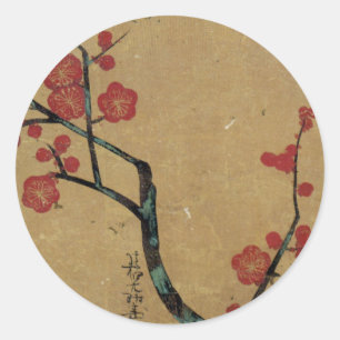 Adesivo 紅梅図, flores da ameixa do 光琳, Kōrin