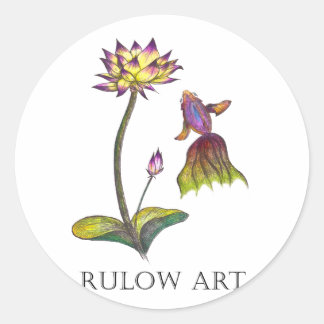 Adesivo 金魚と蓮 カラー Black logo ver.