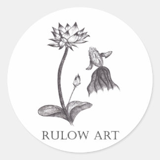 Adesivo 金魚と蓮 モノクロ Black logo ver.