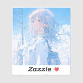 Adesivo 青と夏/Blue and Summer | 東京娘 GenerartiveAI シール