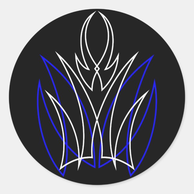 Adesivo 0001 Pinstripe Azul-Blanco (Frente)