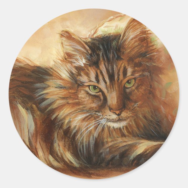 Adesivo 0005 Cat on Travesseiro Stickers (Frente)