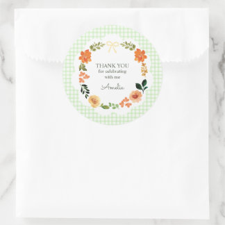 Adesivo 017 Verde Musgo Floral Xadrez Bebê Shower