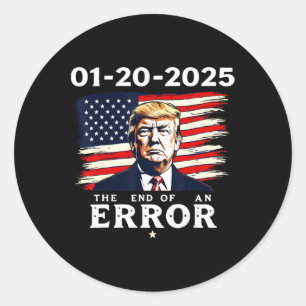 Adesivo 01-20-2025 Fim De Um Erro 47th Trump Inaugura