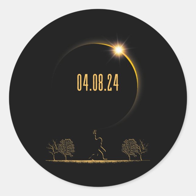 Adesivo 04.08.24 Eclipse solar total 2024 (Frente)