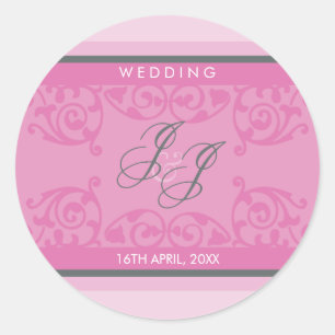 Adesivo 070 Jenny+Justin :: MONOGRAMMED STICKER :: curls 2