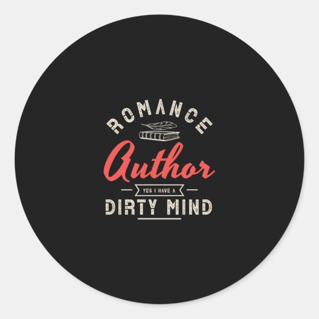 Adesivo 08.Romance Autor Sim Eu Tenho Uma Mente Suja (Frente)