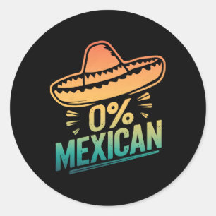 Adesivo 0% do Funny Fiesta Cinco De Mayo mexicano