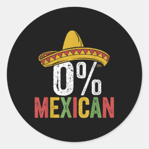 Adesivo 0% Mexicano Cinco de Mayo Funny Sombrero Fiesta 5