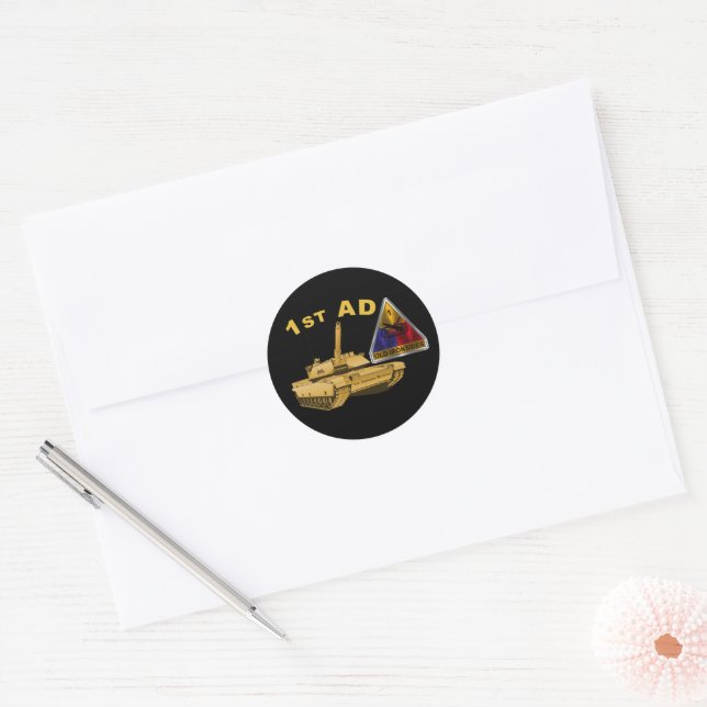 Adesivo 1ª Divisão Blindada “Old Ironsides” (Envelope)