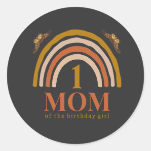 Adesivo 1º aniversário de menina personalizado para a mamã