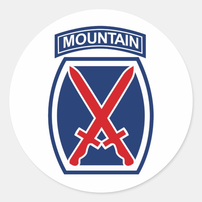 Adesivo 10ª Divisão de Montanha (Frente)