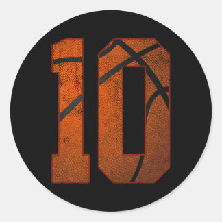 Adesivo 10ª Festa de aniversário, 10 anos, Bda de Basquete