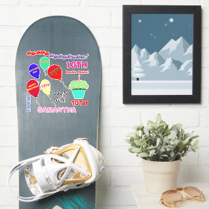 Adesivo 10ª Rapariga de Aniversário Cupcake Vinil