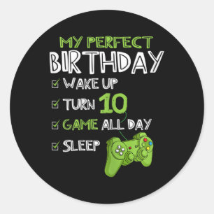 Adesivo 10º Aniversário Gaming Perfeito Gamer Gi, 10 Anos