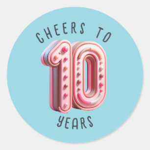 Adesivo 10º Aniversário ou 3º Aniversário