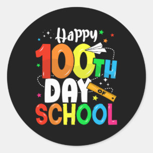 Adesivo 100º Dia Da Escola 100 Dias De Escola