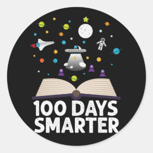 Adesivo 100º Dia da Escola 100 Dias Mais Inteligente Espaç