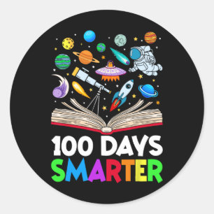 Adesivo 100º Dia de Astronauta Escolar Livros Espaço 100 D