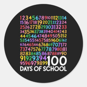 Adesivo 100º Dia De Aula Professor Crianças 100 Dias Matem
