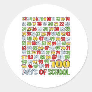 Adesivo 100º Dia De Camisa Escolar 100 Dias De Matemática