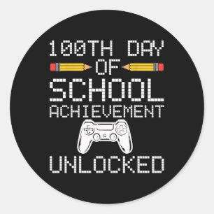 Adesivo 100º Dia De Conquista Escolar Jogadores Bloqueados