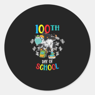 Adesivo 100º Dia de Dinossauros Escolares Máscara Virtua
