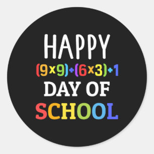Adesivo 100º Dia De Escola Com Fórmula Matemática Por 100