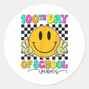 Adesivo 100º Dia De Escola Víbes Um Sorriso Bonito Face A 