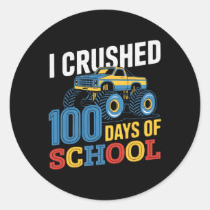 Adesivo 100º Dia De Meninos Escolares Eu Esmagava 100 Dias