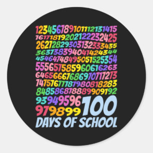 Adesivo 100º Dia de Professores Crianças 100 Dias de Matem