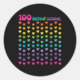 Adesivo 100º Dia de Professores Crianças 100 Dias de Matem