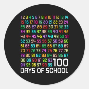 Adesivo 100º Dia de Professores Crianças 100 Dias de Matem