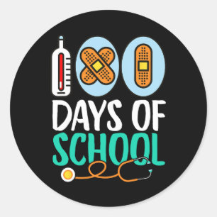Adesivo 100º Dia De Professores De Crianças Escolares 100 
