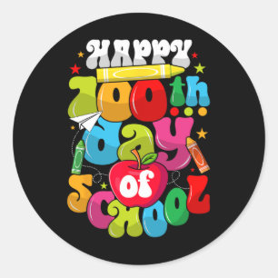 Adesivo 100º Dia de Professores Estudantes Feliz 100 Dia