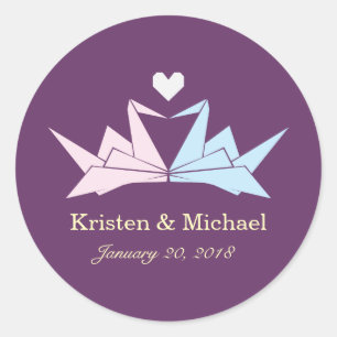 Adesivo 1000 Manipulações De Gruas De Papel Origami (Roxo)