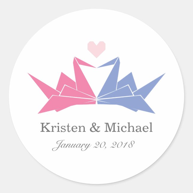 Adesivo 1000 Manipulando Gruas De Papel Origami Casamento (Frente)