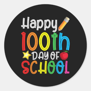Adesivo 100.º Dia Da Escola 100 Dias De Professora Stu