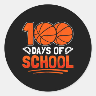Adesivo 100.º Dia De Basquete Escolar 100 Dias De Escola