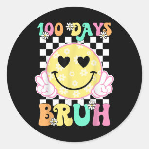Adesivo 100.º Dia de Ensino - Sorriso De Groovy 100 Dias B