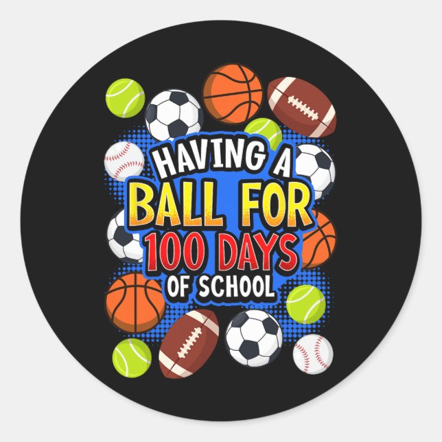 Adesivo 100. º Dia De Espetáculos De Espetáculo Da Escola (Frente)