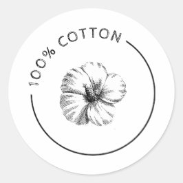 Adesivo 100% de algodão Vintage Empresa de Flor Botânica