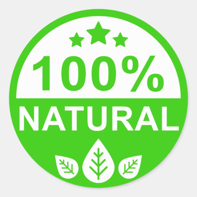 Adesivo 100% de produção natural de Fazendas verdes (Frente)