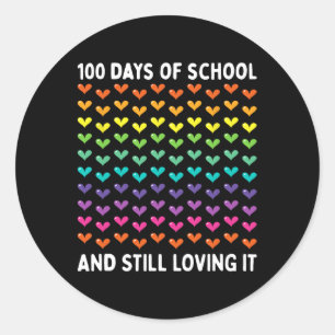 Adesivo 100 Dias Bons De Escola E Ainda A Adorando Coraçõe