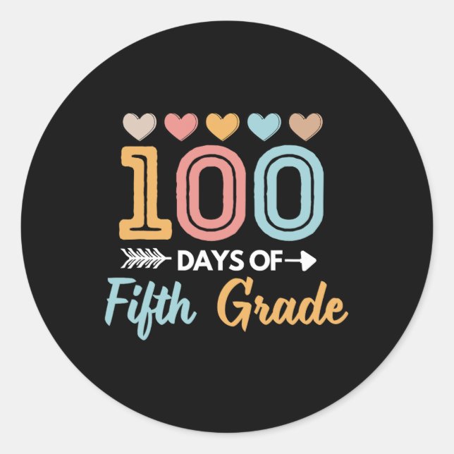 Adesivo 100 Dias Bons De Professores Do Grau 5 (Frente)