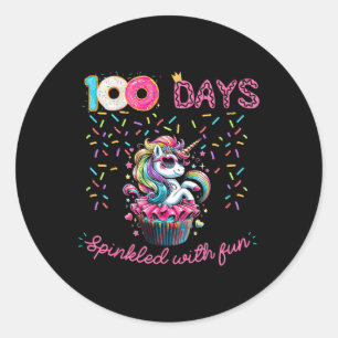 Adesivo 100 dias borrifados com Cupcake Unicorn 100 dias