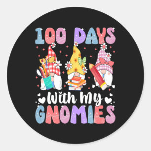 Adesivo 100 Dias Com Meus Gnomos 100 Dias De Ensino Escola